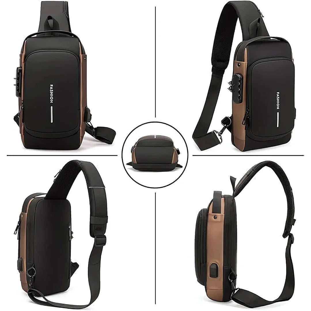 Unisex Waterproof Hard Shell Sling Bag | Anti-Theft & Travel Ready