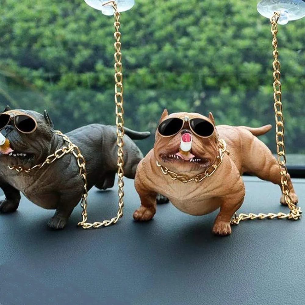 Stylish Smoking Pitbull Dog Ornament - ( Get 50% Off )