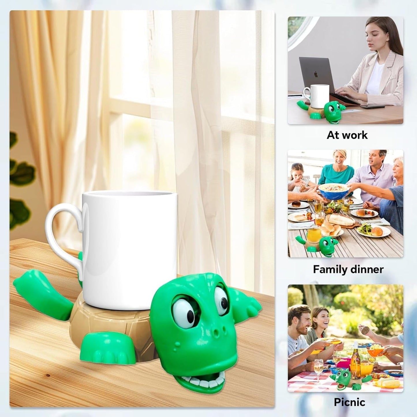 Funny Turtle Shell Coaster – Cute Sea Turtle-Inspired Cup Holder