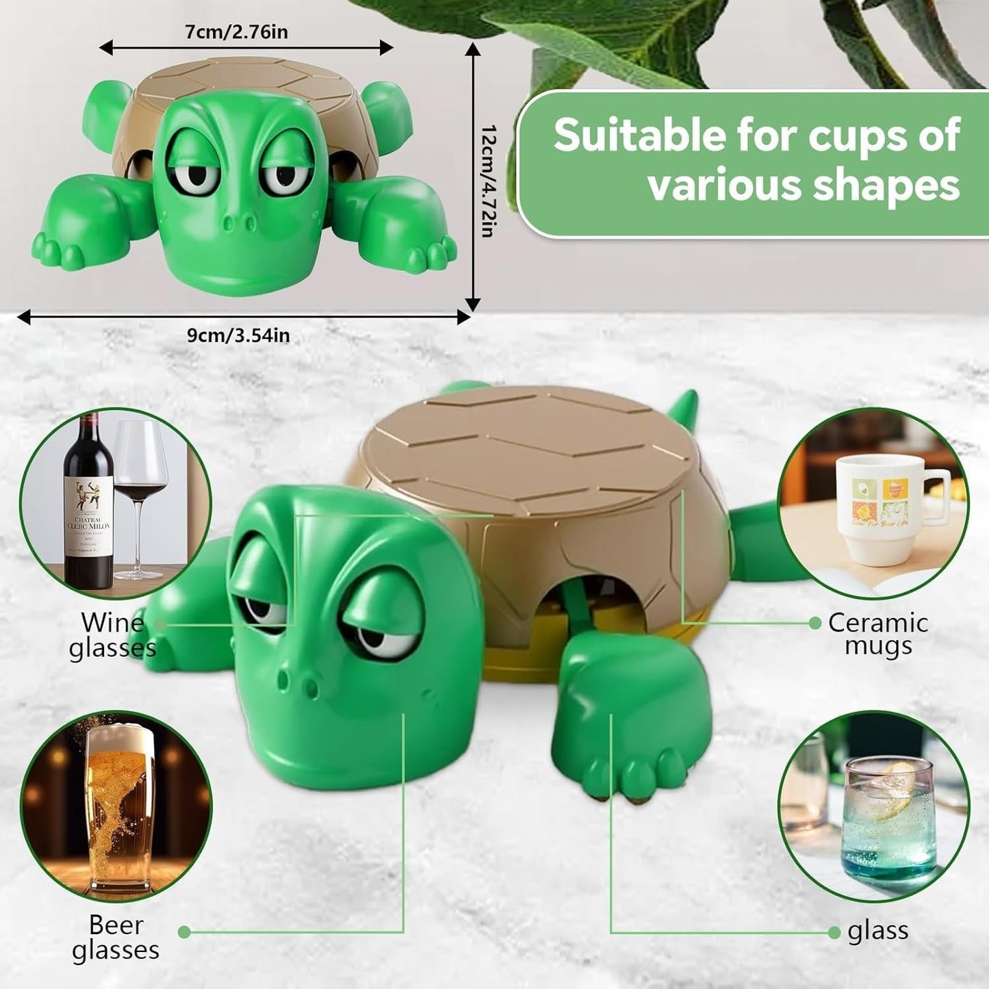 Funny Turtle Shell Coaster – Cute Sea Turtle-Inspired Cup Holder
